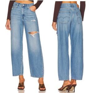 LEVI'S Baggy Dad Jeans In The Middle With Damage Size 26